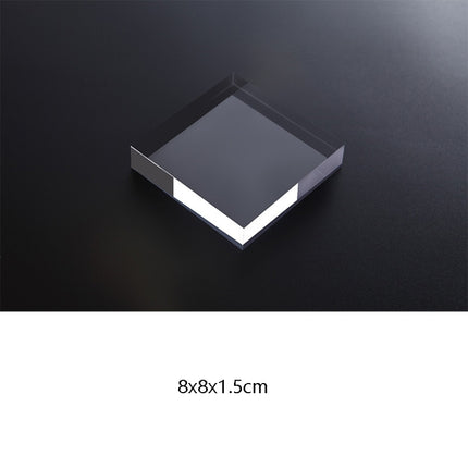 Transparent Acrylic Geometric Photo Props Photography Background Plate Ornaments, 2 PCS Square 8x8x1.5cm, Square 12x12x1.5cm, 2 PCS Round 8x1.5cm, Round 12x1.5cm, Rectangular 15x8x1.5cm, Rectangular 20x12x1.5cm, Rectangular 19.5x9.4x1cm                ...