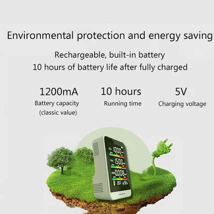 AK3 Portable CO2 Air Quality Formaldehyde Carbon Dioxide Detector, AK3 Semiconductor 5 in 1