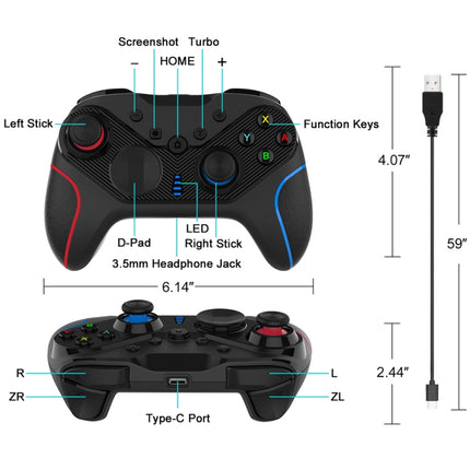 Wireless Gamepad With Wake-Up For Nintendo Switch/Android/IOS/PC, Style: