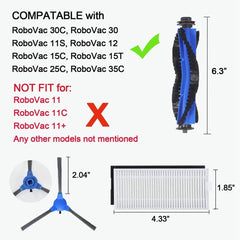 Sweeper Accessories For Eufy RoboVac 11S/15T/30/30C/15C/12/35C