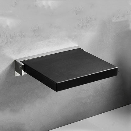 TX-116N-UP Bathroom Shower Seat Elderly Household Wall-Mounted Toilet Folding Stool, Black, White