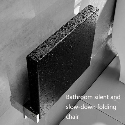 TX-116N-UP Bathroom Shower Seat Elderly Household Wall-Mounted Toilet Folding Stool, Black, White