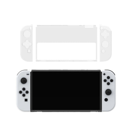 DOBE Game Handle Transparent Crystal Case TPU Protective Cover For Switch OLED Console, TNS-1133C
