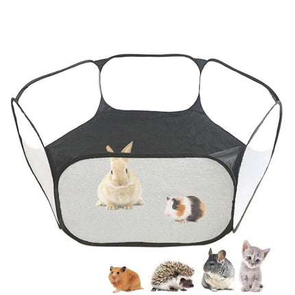 Portable Small Animal Game Fence Folding Outdoor Interior Pet Tent, Blue Opp Bag, Black Opp Bag, Pink Opp Bag