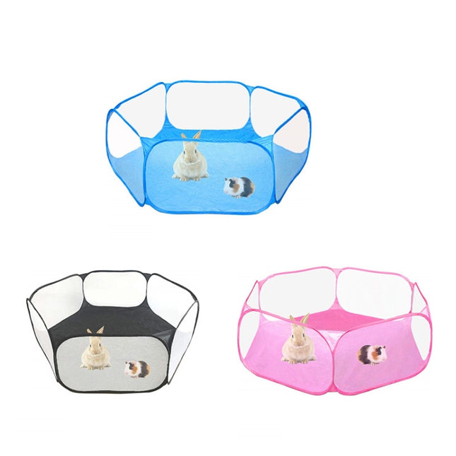 Portable Small Animal Game Fence Folding Outdoor Interior Pet Tent, Blue Opp Bag, Black Opp Bag, Pink Opp Bag