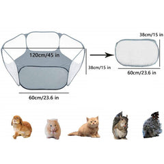 Portable Small Animal Game Fence Folding Outdoor Interior Pet Tent, Blue Opp Bag, Black Opp Bag, Pink Opp Bag