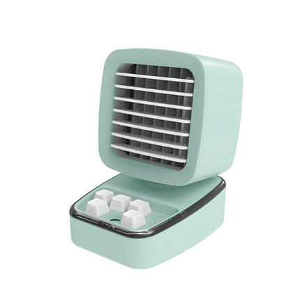 A5 Mini Humidifying Refrigeration Air Conditioning Fan USB Home Desktop Water Cooling Fan, Vintage Green, Mint Green, Ivory Camel, Girl Pink