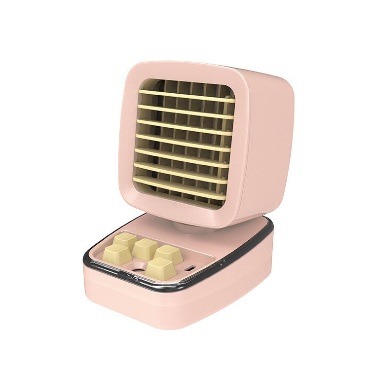 A5 Mini Humidifying Refrigeration Air Conditioning Fan USB Home Desktop Water Cooling Fan, Vintage Green, Mint Green, Ivory Camel, Girl Pink