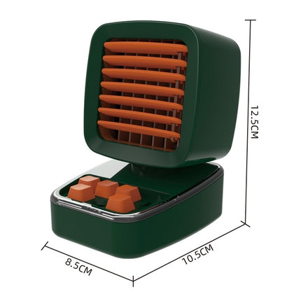 A5 Mini Humidifying Refrigeration Air Conditioning Fan USB Home Desktop Water Cooling Fan, Vintage Green, Mint Green, Ivory Camel, Girl Pink