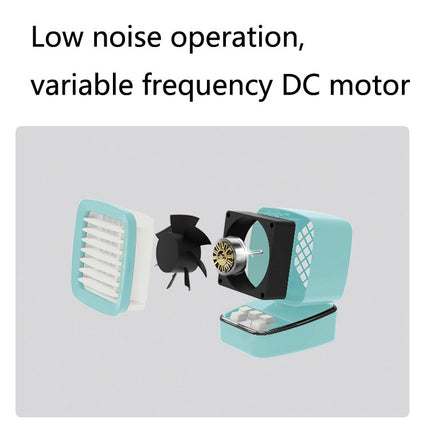 A5 Mini Humidifying Refrigeration Air Conditioning Fan USB Home Desktop Water Cooling Fan, Vintage Green, Mint Green, Ivory Camel, Girl Pink