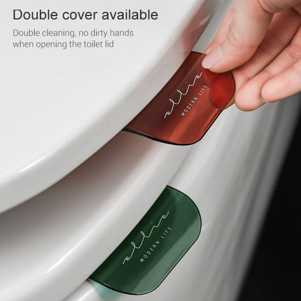 FY-J109 Toilet Cover Handle Home No Dirty Hand Toilet Lift Lid Tool, Red Wine, Transparent, Dark Green