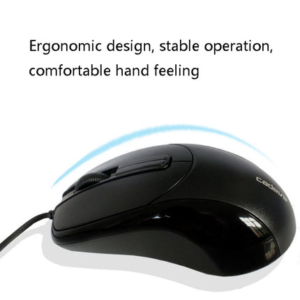 2 PCS Cadeva 006 3 Keys Wired Mouse Household Computer Mouse, USB Interface, PS/2 Interface