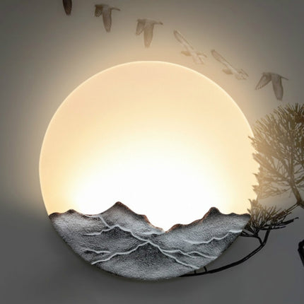 Chinese Style Wall Lamp LED Bedroom Bedside Lamp Living Room Decoration Lamps, Mud Color Small, Mud Color Medium, Mud Color Large, Ancient Silver Small, Ancient Silver Medium, Ancient Silver Large