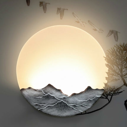 Chinese Style Wall Lamp LED Bedroom Bedside Lamp Living Room Decoration Lamps, Mud Color Small, Mud Color Medium, Mud Color Large, Ancient Silver Small, Ancient Silver Medium, Ancient Silver Large