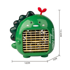 A9 Desktop Dinosaur Fan USB Mini Large Wind Fan, Green, Yellow, Pink