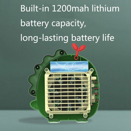 A9 Desktop Dinosaur Fan USB Mini Large Wind Fan, Green, Yellow, Pink