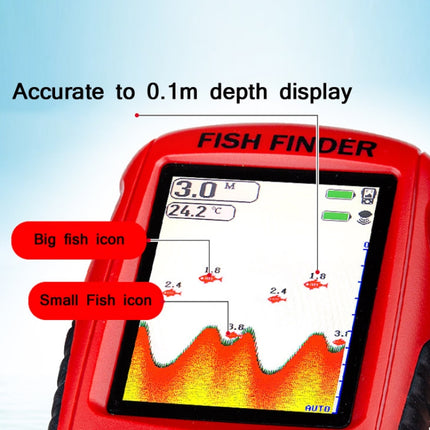 Color HD Screen USB Charging Dot Matrix Fish Finder，Random Color Delivery, HD Screen Fish Finder