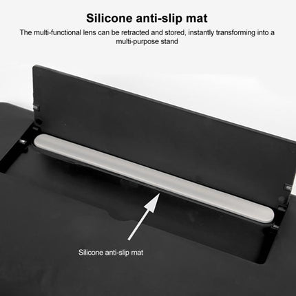 16 inch Mobile Phone Screen Magnifier With Pull-Out 3D Eye Protection High-Definition Magnifying Glass Holder, Black, White