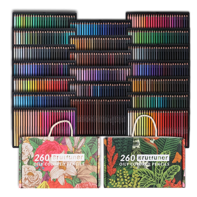 BRUTFUNER 520 Colors Color Lead Set Art Painting Oily Hand-Painted Color Lead