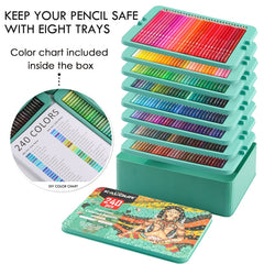 Kalour 240 Colors Color Lead Pencil Set Hand Painted Doodle Color Pencil Painting Pencil
