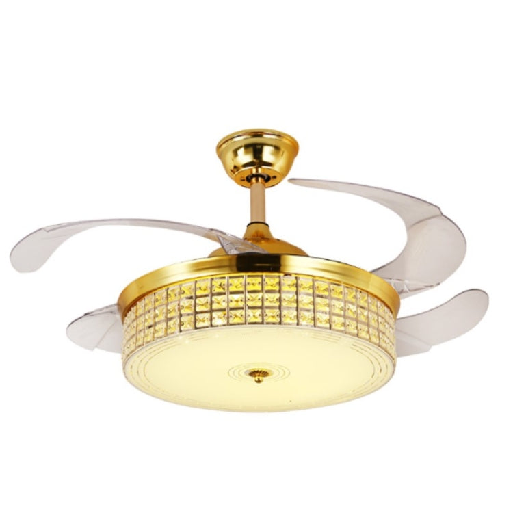 Invisible Crystal Fan LED Chandelier Home Living Room Bedroom Variable Frequency Ceiling Fan Light with Remote Control, 42 inch 115 Three Colors 36W, 42 inch 116 Three Colors 36W, 42 inch 114 Three Colors 36W, 42 inch 112 Three Colors 36W��������������...