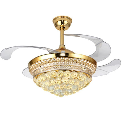 Invisible Crystal Fan LED Chandelier Home Living Room Bedroom Variable Frequency Ceiling Fan Light with Remote Control, 42 inch 115 Three Colors 36W, 42 inch 116 Three Colors 36W, 42 inch 114 Three Colors 36W, 42 inch 112 Three Colors 36W              ...