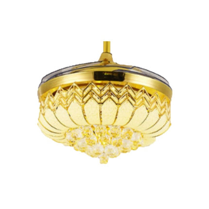 Invisible Crystal Fan LED Chandelier Home Living Room Bedroom Variable Frequency Ceiling Fan Light with Remote Control, 42 inch 115 Three Colors 36W, 42 inch 116 Three Colors 36W, 42 inch 114 Three Colors 36W, 42 inch 112 Three Colors 36W              ...