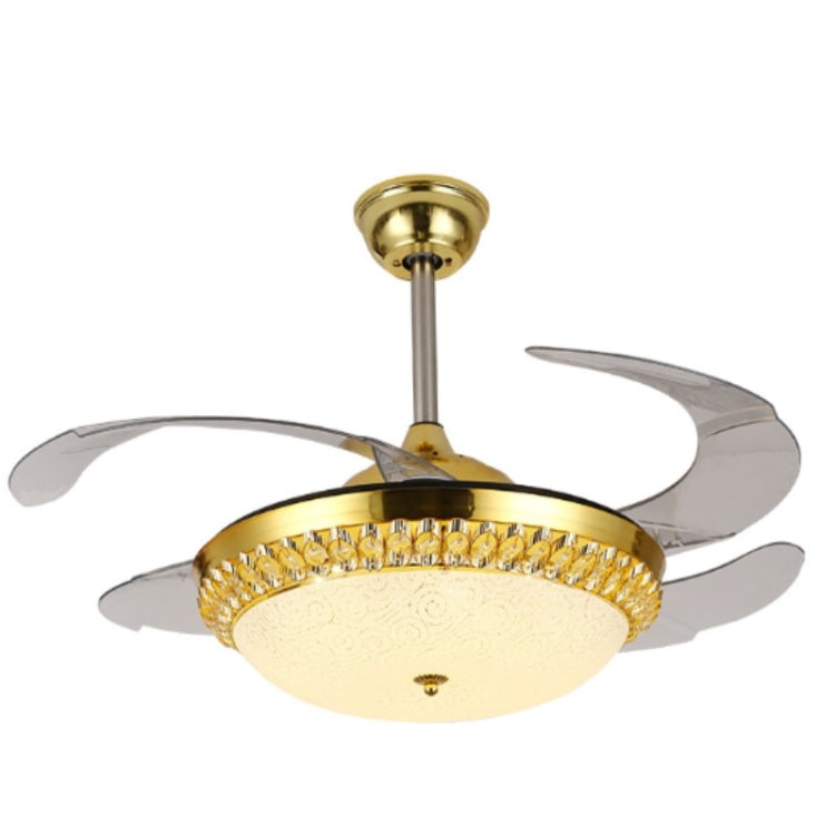 Invisible Crystal Fan LED Chandelier Home Living Room Bedroom Variable Frequency Ceiling Fan Light with Remote Control, 42 inch 115 Three Colors 36W, 42 inch 116 Three Colors 36W, 42 inch 114 Three Colors 36W, 42 inch 112 Three Colors 36W��������������...