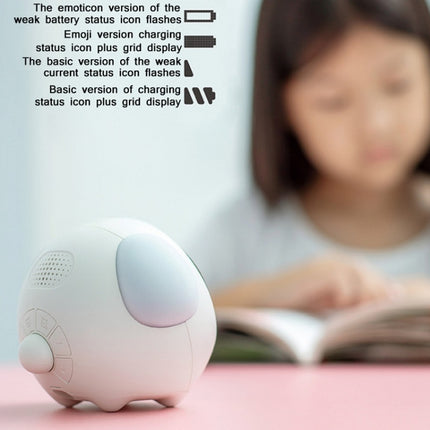 Cartoon Cmart Alarm Clock For Children Bedroom Bedside LED Lamp Charging Electronic Digital Clock, White (Foundation), Pink (Foundation), White (Expression Version), Pink (Expression Version)