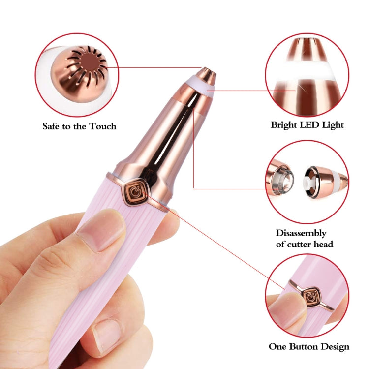 Ladies Shaver 2 In 1 Lipstick Epilator Mini Face Shaver, Pink, White