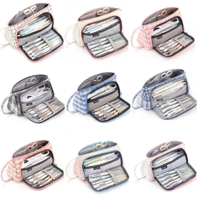 Angoo Large Capacity Pencil Case Cute Canvas Stationery Bag