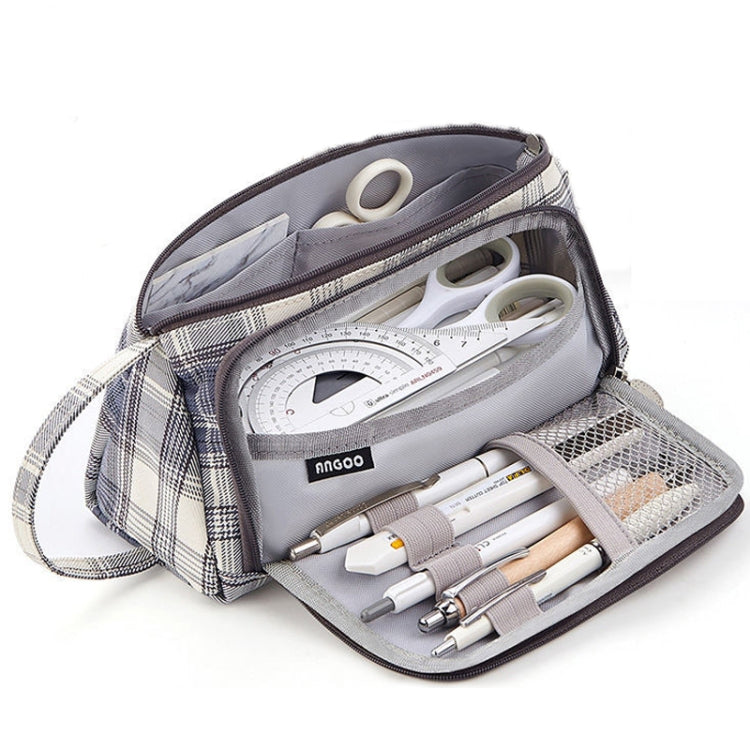 Angoo Large Capacity Pencil Case Cute Canvas Stationery Bag