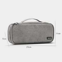 Baona BN-B002 Laptop Power Cable Digital Storage Bag Charger Accessories Storage Bag, Gray, Black