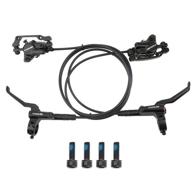 Meroca M800 Bicycle Brake Mountain Bike Universal Bilateral Brake Oil Pressure Disc Brake, Style:, 1 Pair Oil Brakes, 1 Pair Oil Brakes + 1 Pair Disc Brakes, Right Front 800mm, Left Back 1400mm, Right Front 800mm + Disc Brake���������������������������...