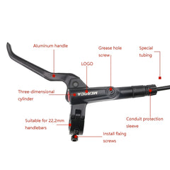 Meroca M800 Bicycle Brake Mountain Bike Universal Bilateral Brake Oil Pressure Disc Brake, Style:, 1 Pair Oil Brakes, 1 Pair Oil Brakes + 1 Pair Disc Brakes, Right Front 800mm, Left Back 1400mm, Right Front 800mm + Disc Brake���������������������������...