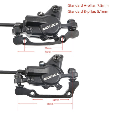 Meroca M800 Bicycle Brake Mountain Bike Universal Bilateral Brake Oil Pressure Disc Brake, Style:, 1 Pair Oil Brakes, 1 Pair Oil Brakes + 1 Pair Disc Brakes, Right Front 800mm, Left Back 1400mm, Right Front 800mm + Disc Brake���������������������������...