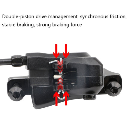 Meroca M800 Bicycle Brake Mountain Bike Universal Bilateral Brake Oil Pressure Disc Brake, Style:, 1 Pair Oil Brakes, 1 Pair Oil Brakes + 1 Pair Disc Brakes, Right Front 800mm, Left Back 1400mm, Right Front 800mm + Disc Brake���������������������������...