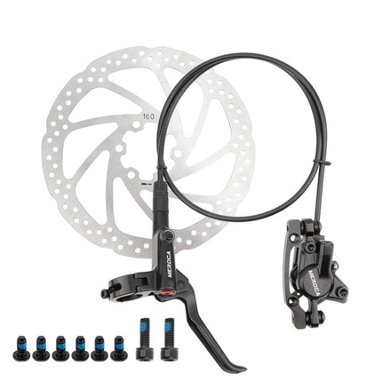 Meroca M800 Bicycle Brake Mountain Bike Universal Bilateral Brake Oil Pressure Disc Brake, Style:, 1 Pair Oil Brakes, 1 Pair Oil Brakes + 1 Pair Disc Brakes, Right Front 800mm, Left Back 1400mm, Right Front 800mm + Disc Brake���������������������������...