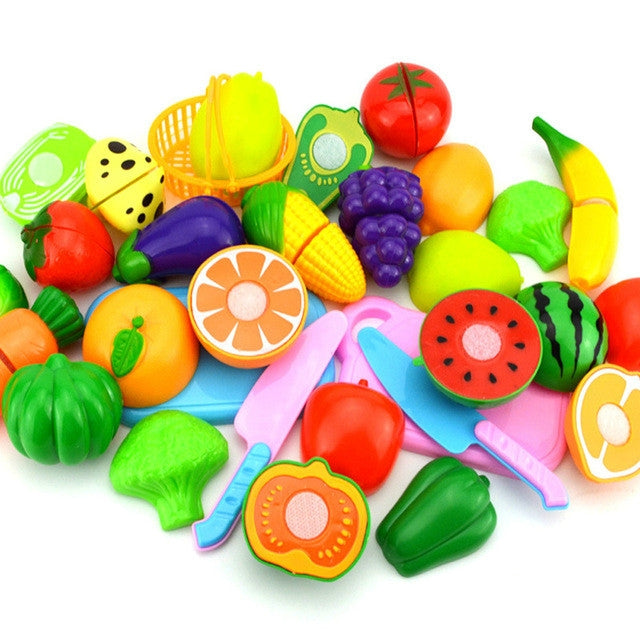 Pretend Play Plastic Food Toy Cutting Fruit Vegetable for Children, Random Color and Style, 23 PCS / Set, 18 PCS / Set, 15 PCS / Set, 12 PCS / Set, 8 PCS / Set