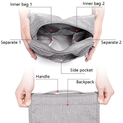 Travel Waterproof Wash Bag Portable Dust-Proof Storage Bag Hanging Cosmetic Bag, Purple, Black, Grey, Wine Red, Sky Blue, Navy