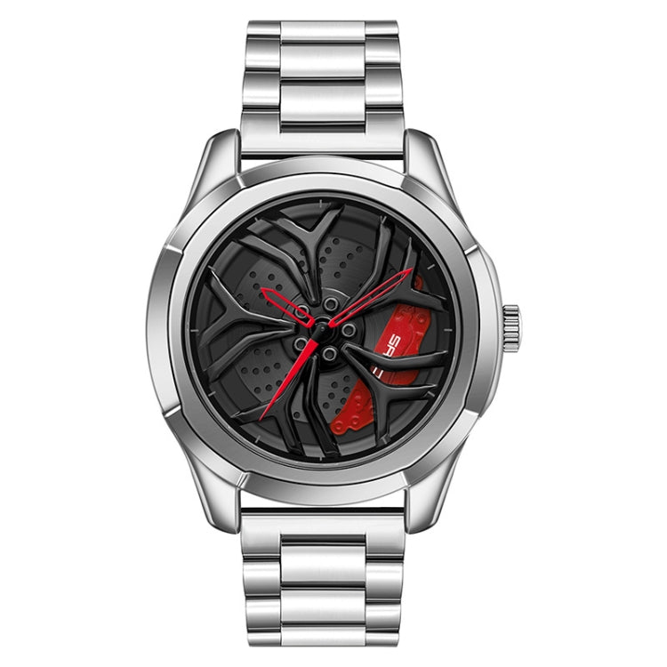 SANDA P1065 Wheel Series Casual Steel Band Quartz Watch For Men