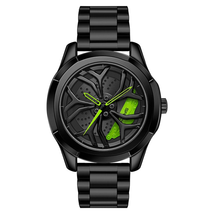 SANDA P1065 Wheel Series Casual Steel Band Quartz Watch For Men