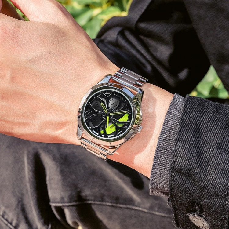 SANDA P1065 Wheel Series Casual Steel Band Quartz Watch For Men