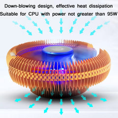 COOL STORM L32 Computer CPU Cooling Fan For AMD/Intel, Blue, Without Light