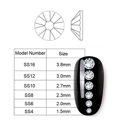Nail Flat-back AB Crystal Strass 3D Charm Gems DIY Manicure Nail Art Decorations