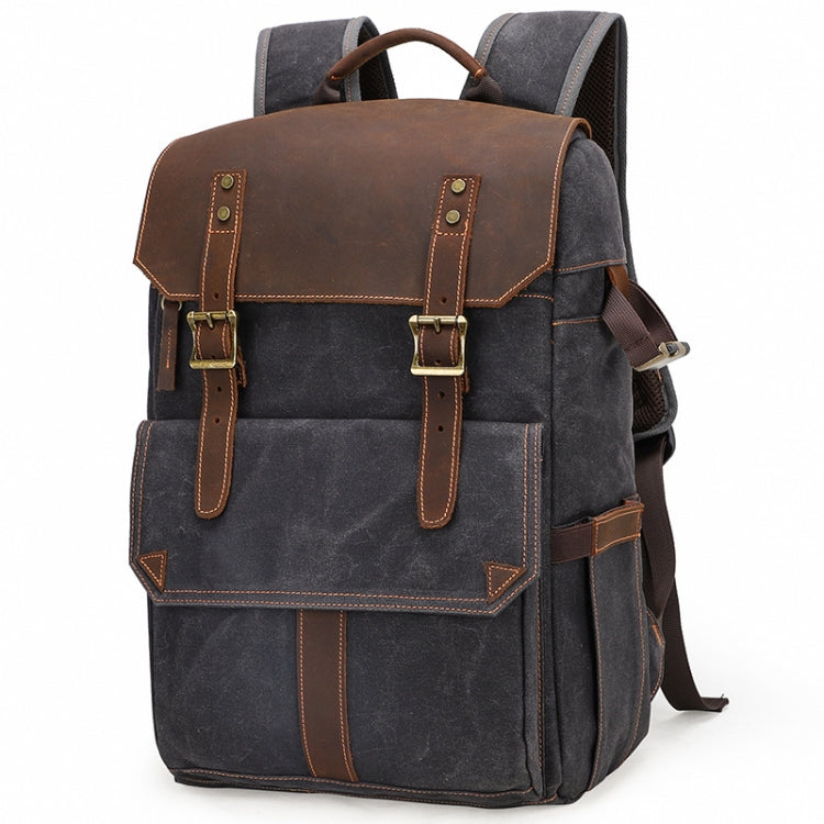 K-011 Outdoor Shoulder Digital Camera Bag Batik Canvas Waterproof Large-Capacity Photography Backpack