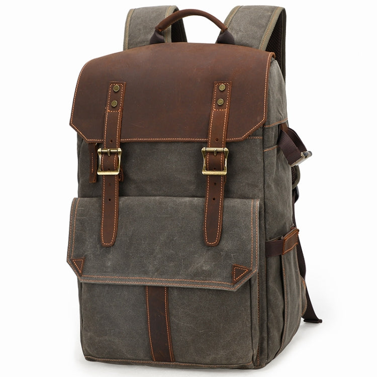 K-011 Outdoor Shoulder Digital Camera Bag Batik Canvas Waterproof Large-Capacity Photography Backpack