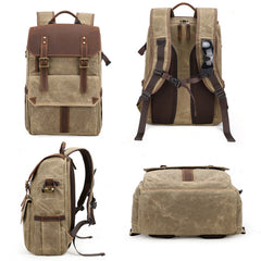 K-011 Outdoor Shoulder Digital Camera Bag Batik Canvas Waterproof Large-Capacity Photography Backpack