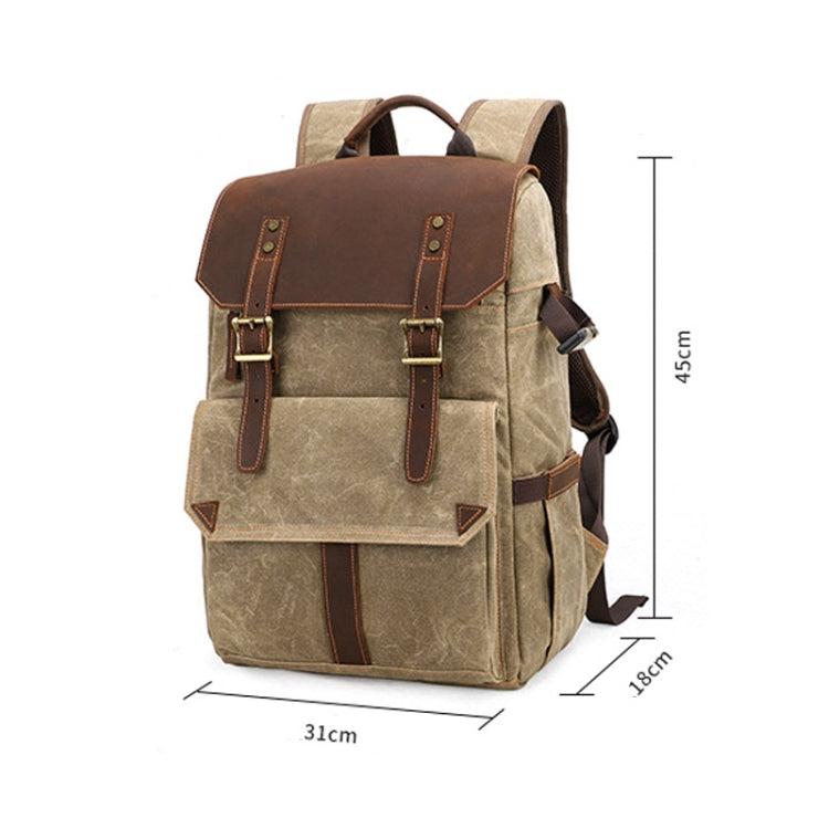K-011 Outdoor Shoulder Digital Camera Bag Batik Canvas Waterproof Large-Capacity Photography Backpack