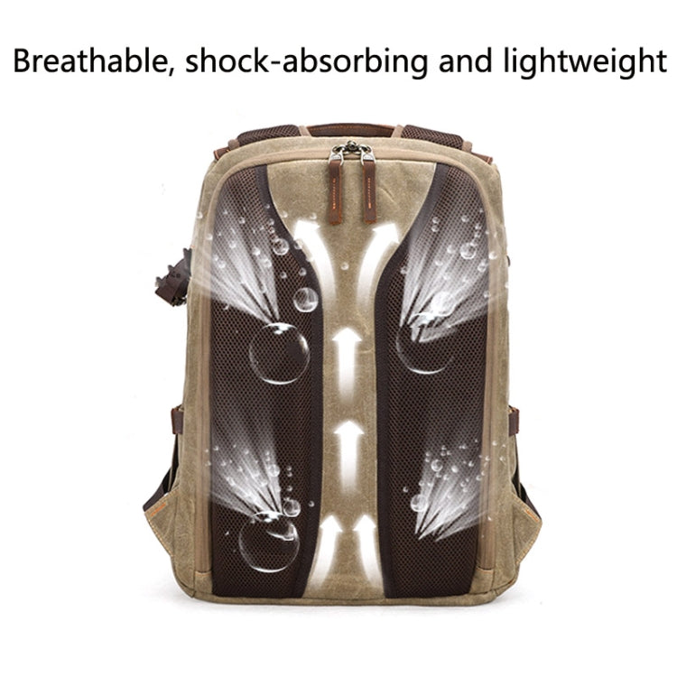 K-011 Outdoor Shoulder Digital Camera Bag Batik Canvas Waterproof Large-Capacity Photography Backpack